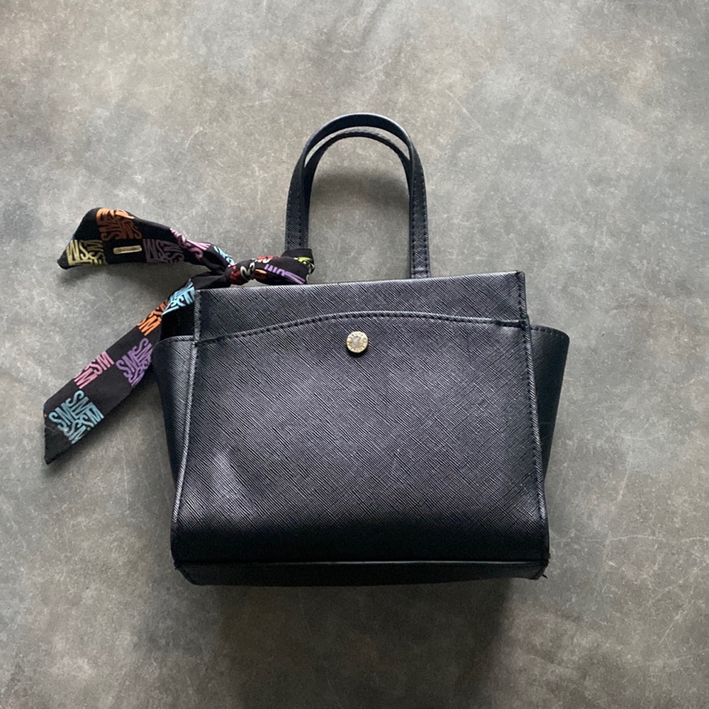 Black Steve Madden Purse with Scarf
